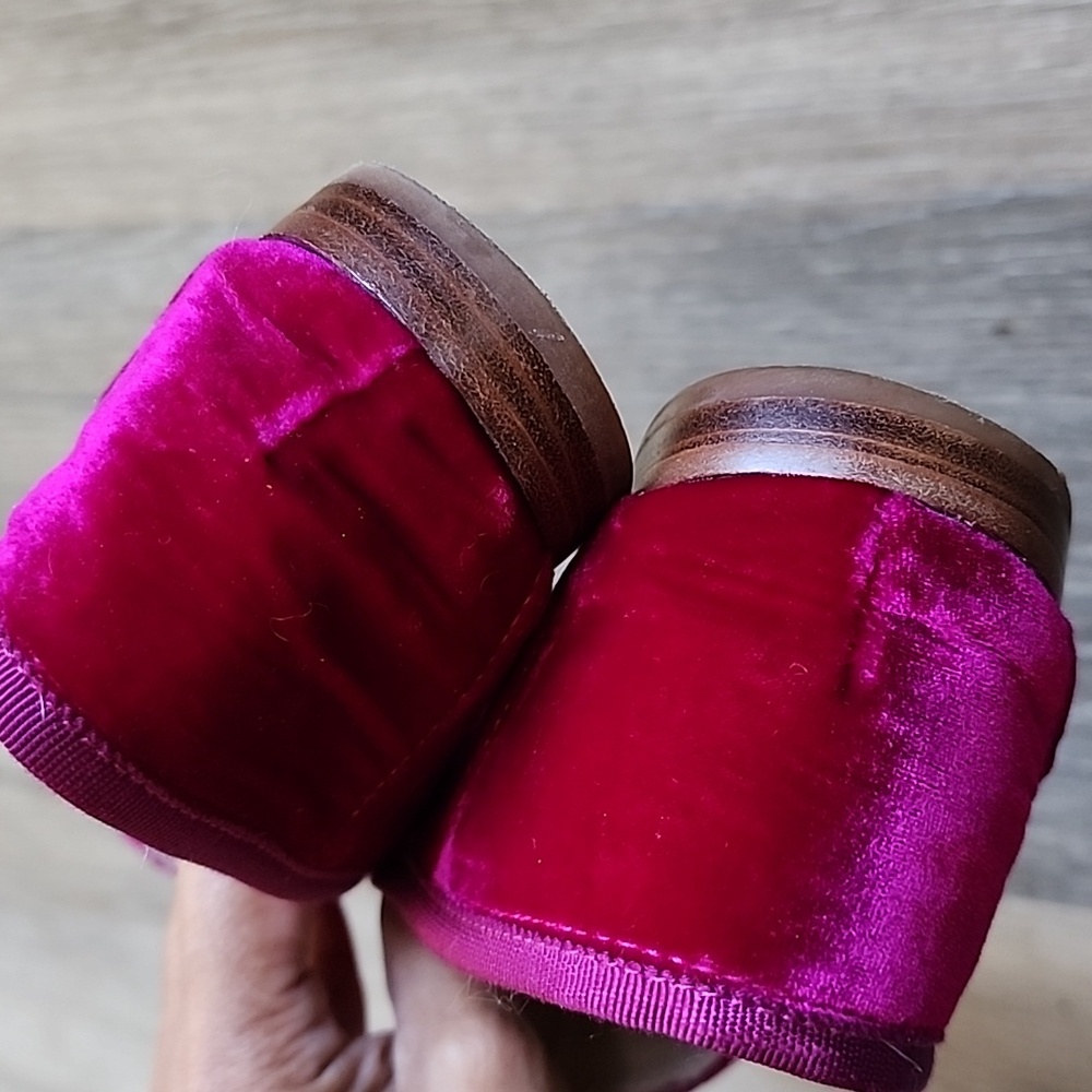 Sam Edelman Raspberry Velvet Loafers - Picture 4 of 12